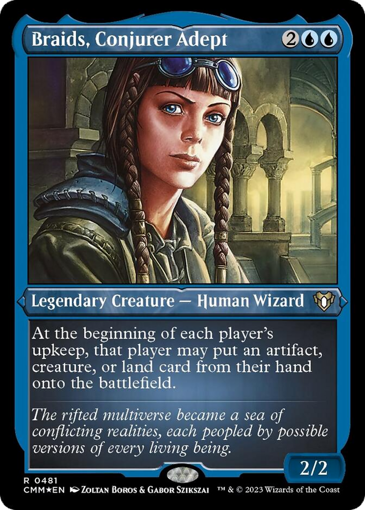 Braids, Conjurer Adept (Foil Etched) [Commander Masters] | Lots Moore NSW