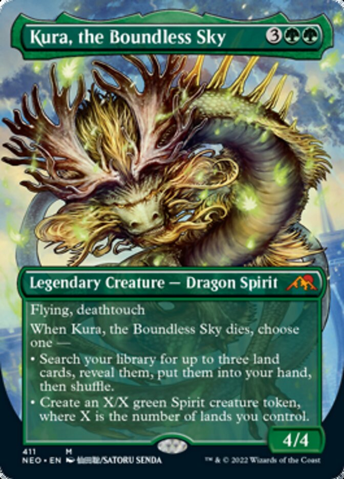 Kura, the Boundless Sky (Borderless Alternate Art) [Kamigawa: Neon Dynasty] | Lots Moore NSW