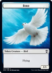 Bird // Spirit Double-Sided Token [Kaldheim Commander Tokens] | Lots Moore NSW