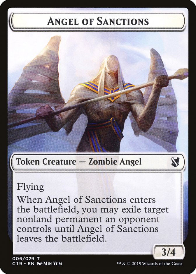 Angel of Sanctions Token [Commander 2019 Tokens] | Lots Moore NSW