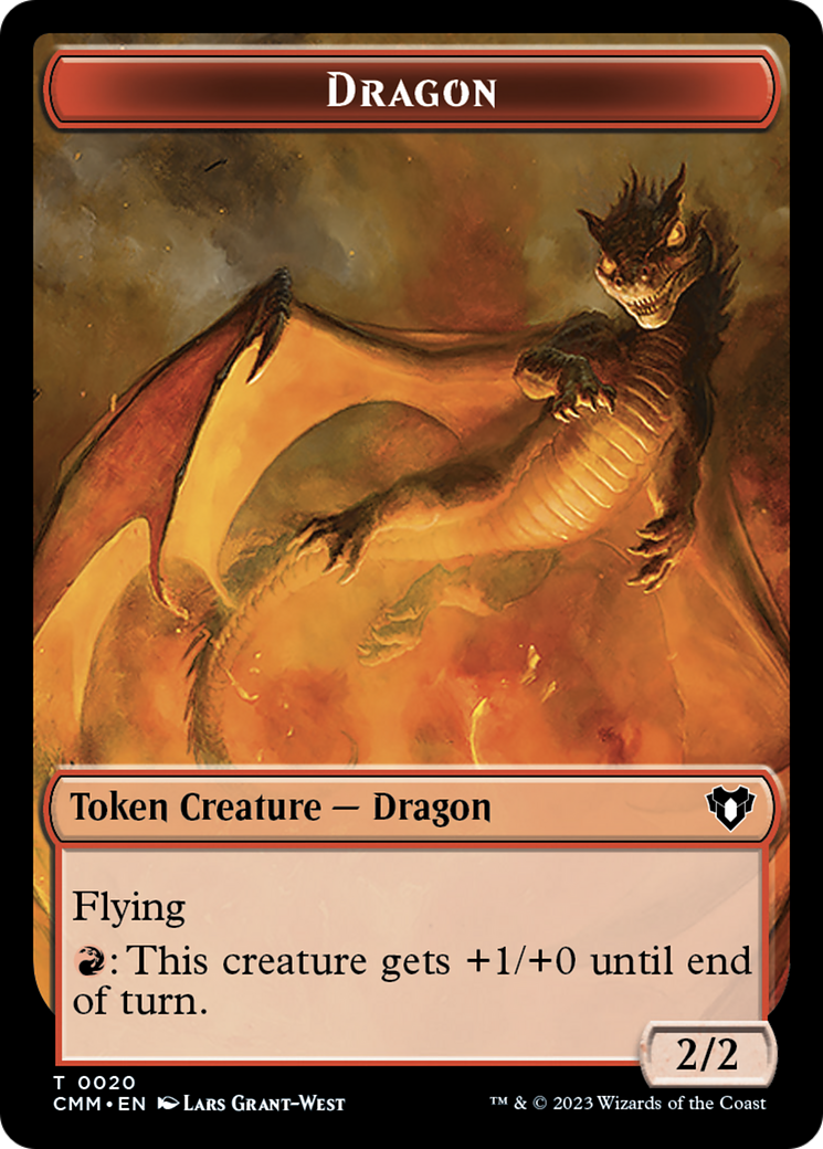 Treasure // Dragon (0020) Double-Sided Token [Commander Masters Tokens] | Lots Moore NSW