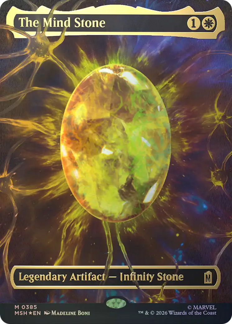 The Mind Stone (Borderless) (Cosmic Foil) [Marvel Super Heroes] | Lots Moore NSW