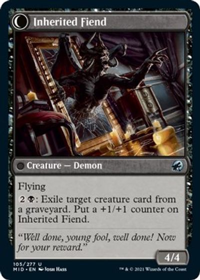 Heirloom Mirror // Inherited Fiend [Innistrad: Midnight Hunt] | Lots Moore NSW