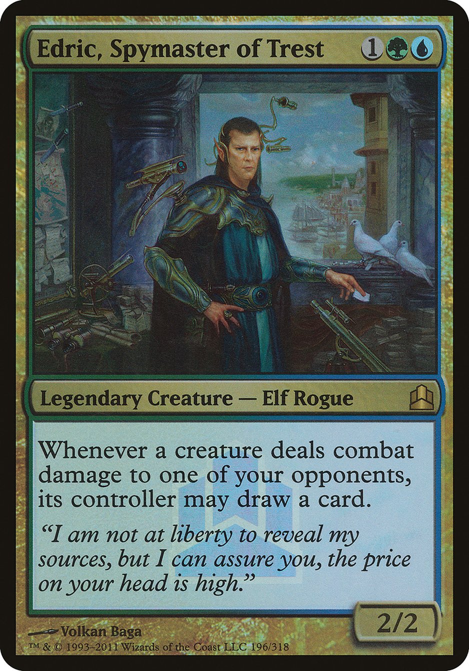 Edric, Spymaster of Trest (Launch) (Oversized) [Commander 2011 Oversized] | Lots Moore NSW