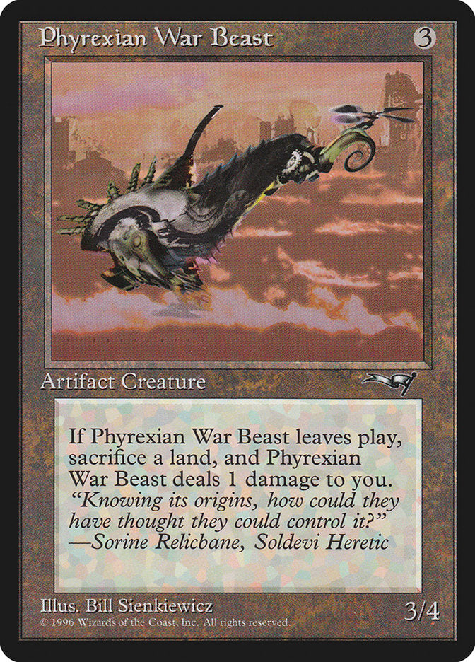 Phyrexian War Beast (Signature on Left) [Alliances] | Lots Moore NSW
