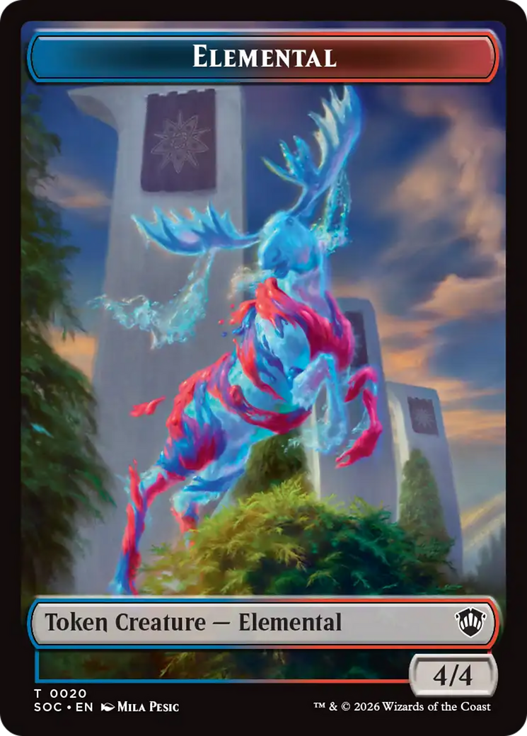 Elemental (0020) // Food Double-Sided Token [Secrets of Strixhaven Commander Tokens] | Lots Moore NSW