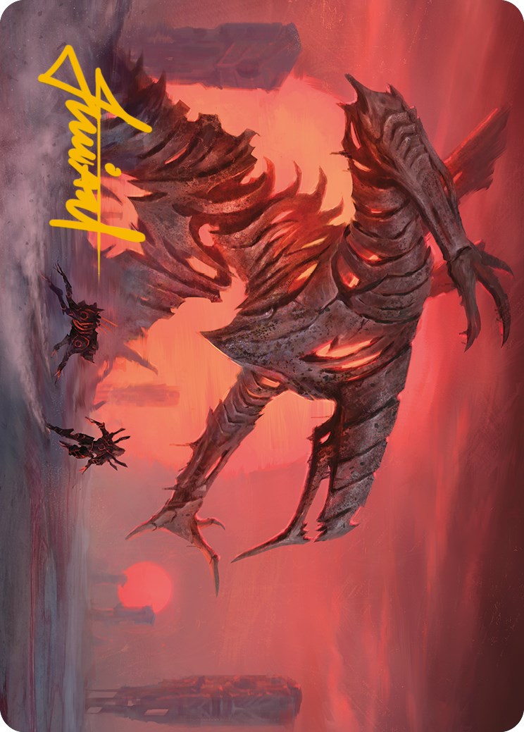 Red Sun's Zenith Art Card (Gold-Stamped Signature) [Phyrexia: All Will Be One Art Series] | Lots Moore NSW