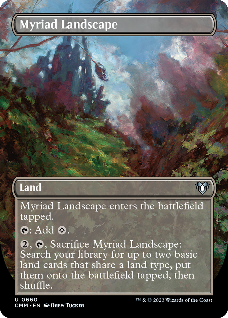 Myriad Landscape (Borderless Alternate Art) [Commander Masters] | Lots Moore NSW