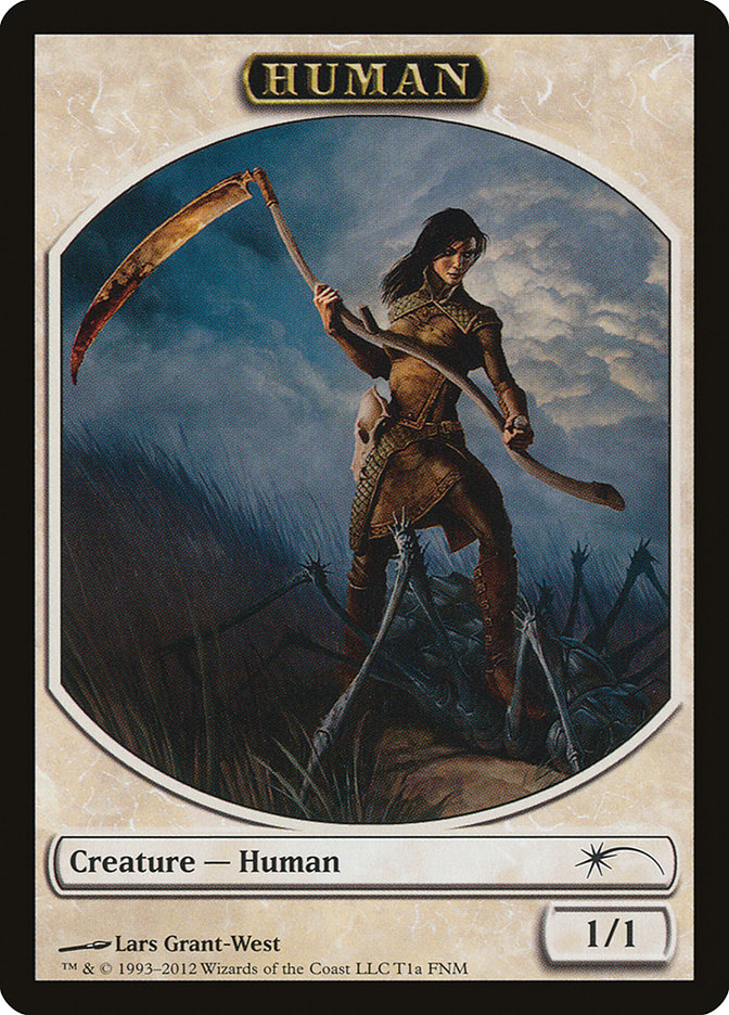 Human // Wolf Double-Sided Token [Friday Night Magic 2012] | Lots Moore NSW