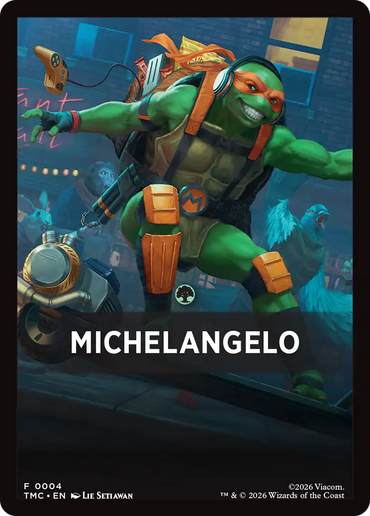 Michelangelo Theme Card [Teenage Mutant Ninja Turtles Commander Tokens] | Lots Moore NSW