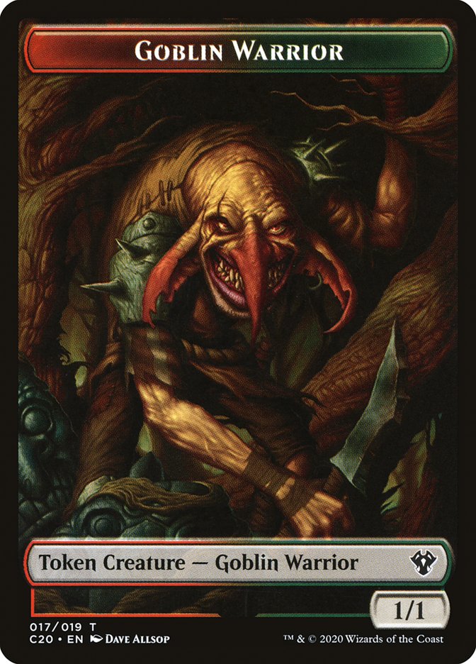 Drake // Goblin Warrior Double-Sided Token [Commander 2020 Tokens] | Lots Moore NSW