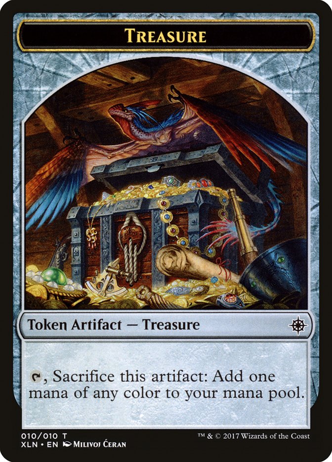 Saproling // Treasure (010) Double-Sided Token [Explorers of Ixalan Tokens] | Lots Moore NSW