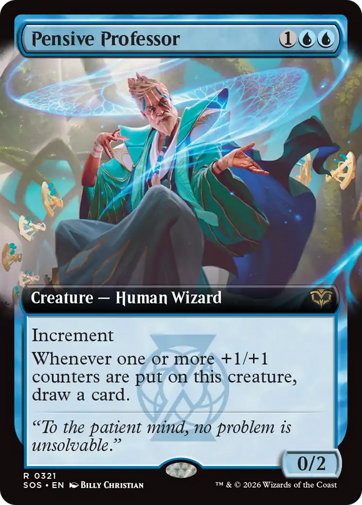 Pensive Professor (Extended Art) [Secrets of Strixhaven] Magic: The Gathering | Lots Moore NSW