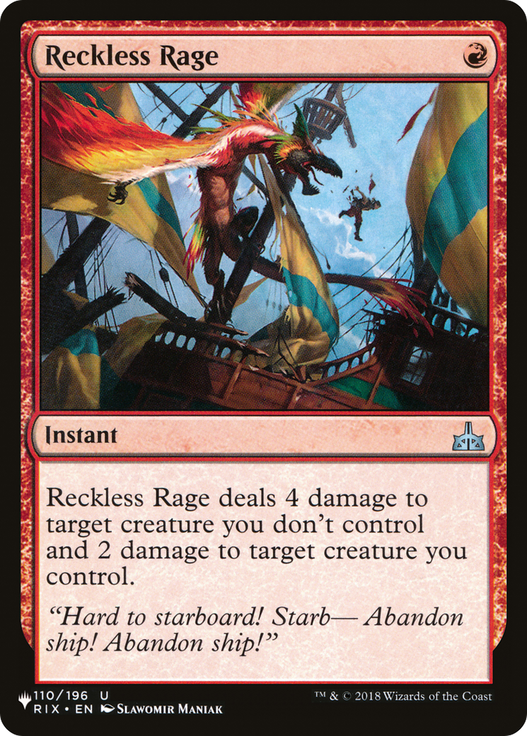 Reckless Rage [The List] | Lots Moore NSW