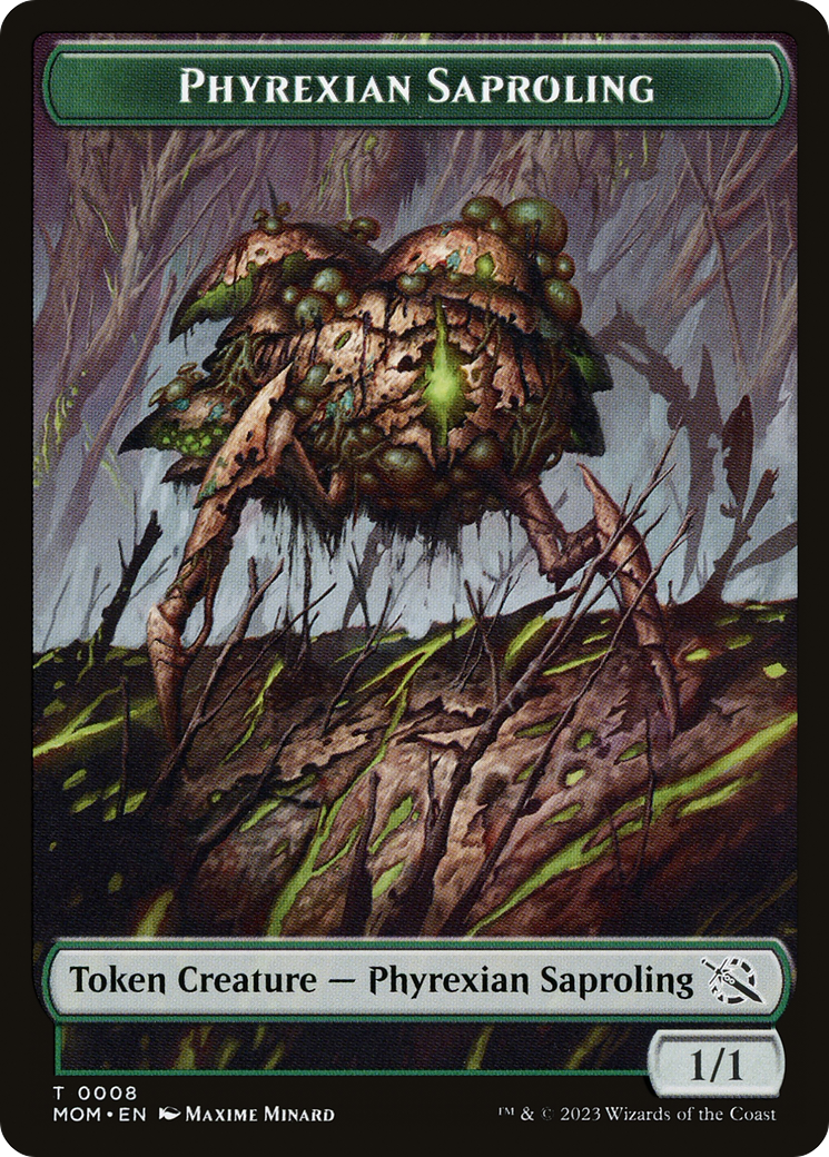 Treasure (20) // Phyrexian Saproling Double-Sided Token [March of the Machine Tokens] | Lots Moore NSW