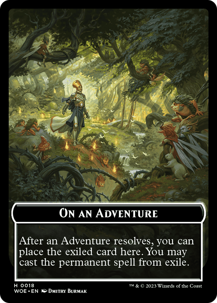 Wicked Role / Cursed Role // Emblem - On An Adventure Double-Sided Token [Wilds of Eldraine Tokens] | Lots Moore NSW