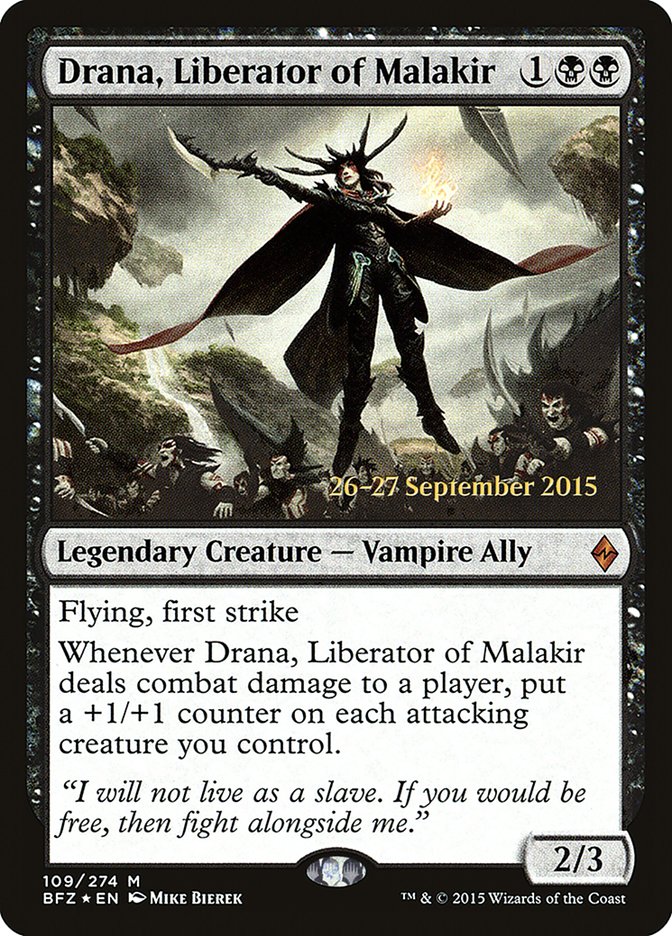 Drana, Liberator of Malakir [Battle for Zendikar Prerelease Promos] | Lots Moore NSW