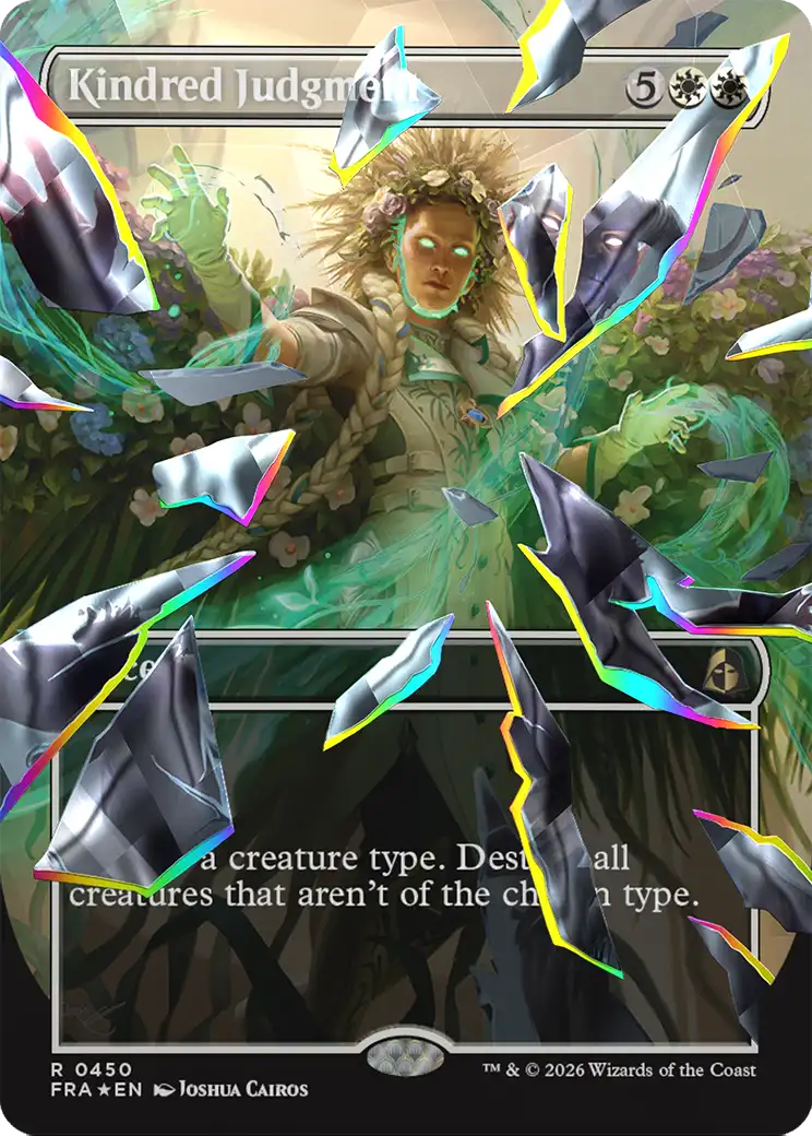 Kindred Judgment (Borderless) (Facet Foil) [Reality Fracture] | Lots Moore NSW