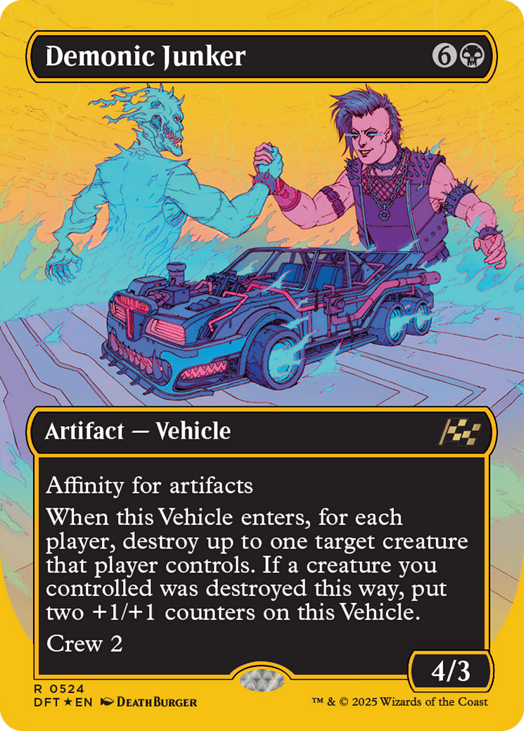 Demonic Junker (Borderless) (First-Place Foil) [Aetherdrift] | Lots Moore NSW