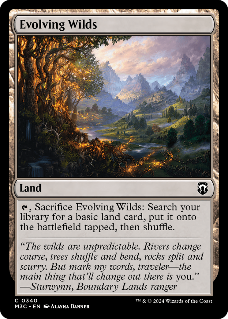 Evolving Wilds (Ripple Foil) [Modern Horizons 3 Commander] | Lots Moore NSW