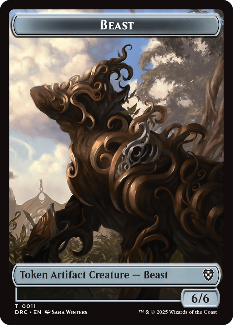 Beast (0010) // Beast (0011) Double-Sided Token [Aetherdrift Commander] | Lots Moore NSW