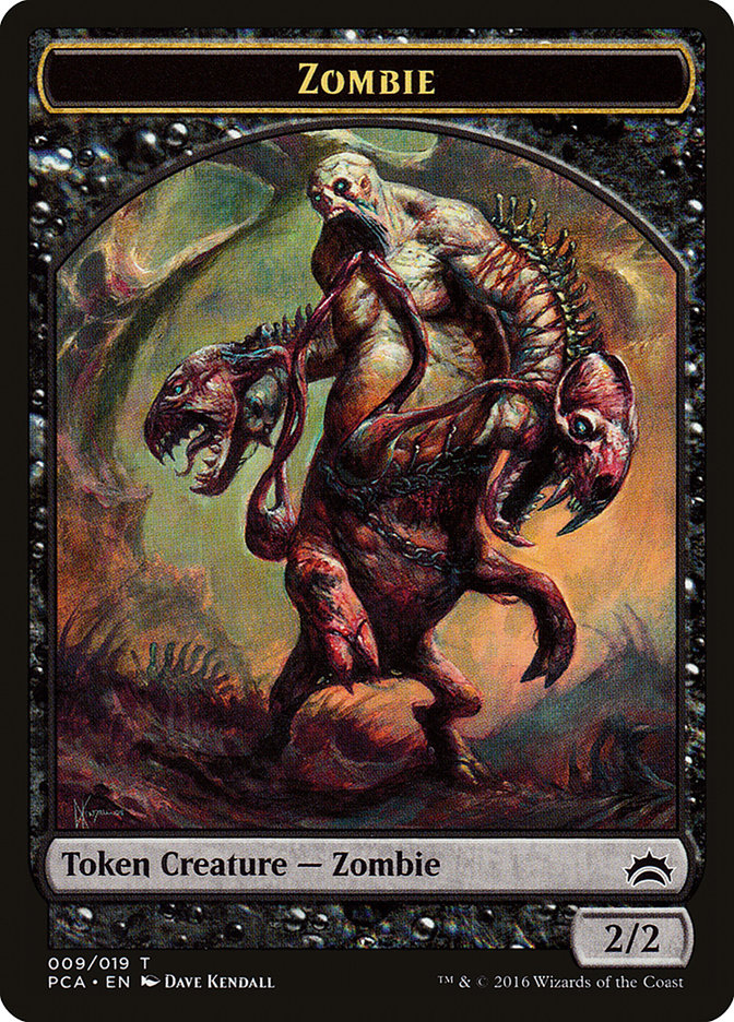 Zombie // Hellion Double-Sided Token [Planechase Anthology Tokens] | Lots Moore NSW