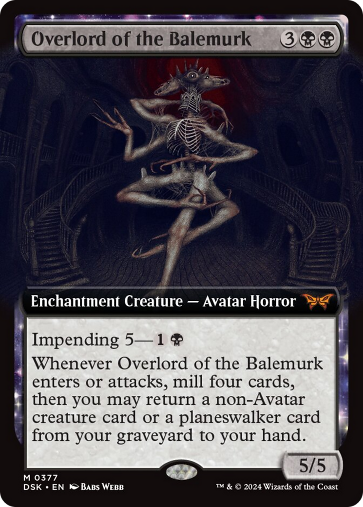 Overlord of the Balemurk (Extended Art) [Duskmourn: House of Horror] | Lots Moore NSW