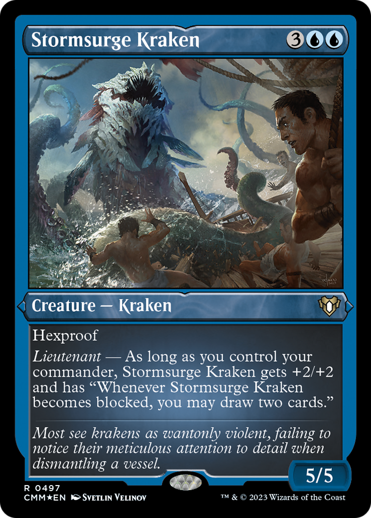 Stormsurge Kraken (Foil Etched) [Commander Masters] | Lots Moore NSW