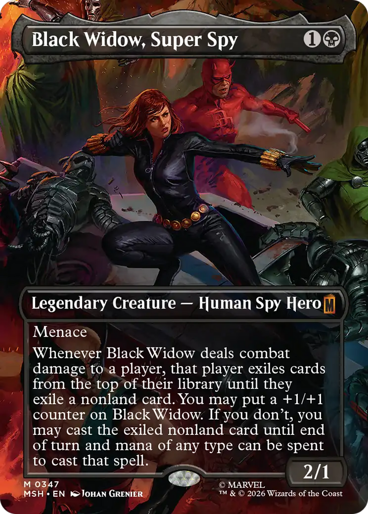 Black Widow, Super Spy (Borderless) (0347) [Marvel Super Heroes] | Lots Moore NSW