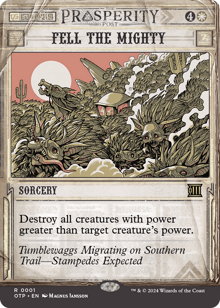 Fell the Mighty [Outlaws of Thunder Junction: Breaking News] | Lots Moore NSW