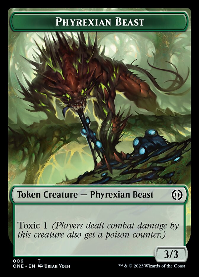 Phyrexian Mite (011) // Phyrexian Beast Double-Sided Token [Phyrexia: All Will Be One Tokens] | Lots Moore NSW