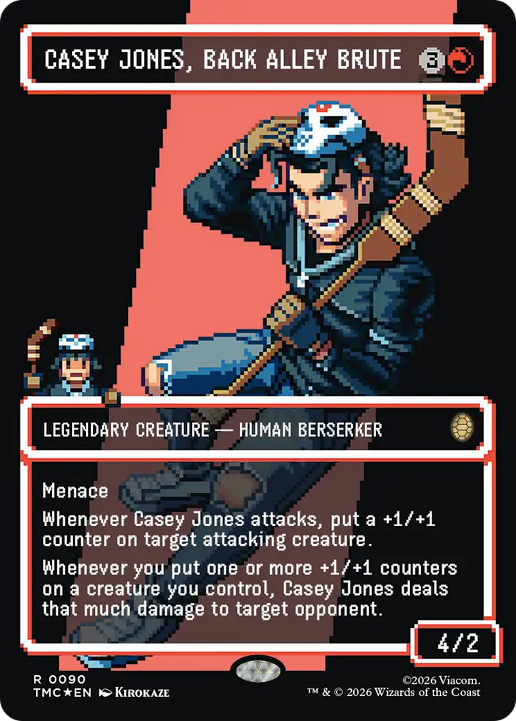 Casey Jones, Back Alley Brute (Borderless) (Surge Foil) [Teenage Mutant Ninja Turtles Commander] | Lots Moore NSW