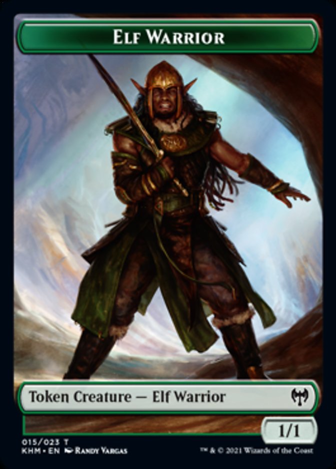 Elf Warrior Token [Kaldheim Tokens] | Lots Moore NSW