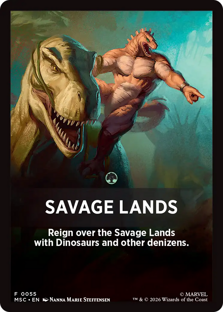 Savage Lands Theme Card [Marvel Super Heroes Commander] | Lots Moore NSW