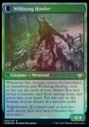 Howlpack Piper // Wildsong Howler [Innistrad: Crimson Vow Prerelease Promos] | Lots Moore NSW