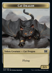 Cat Dragon // Soldier Double-Sided Token [Double Masters 2022 Tokens] | Lots Moore NSW
