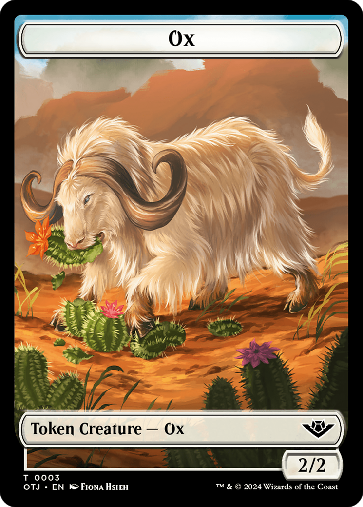 Ox Token [Outlaws of Thunder Junction Tokens] | Lots Moore NSW