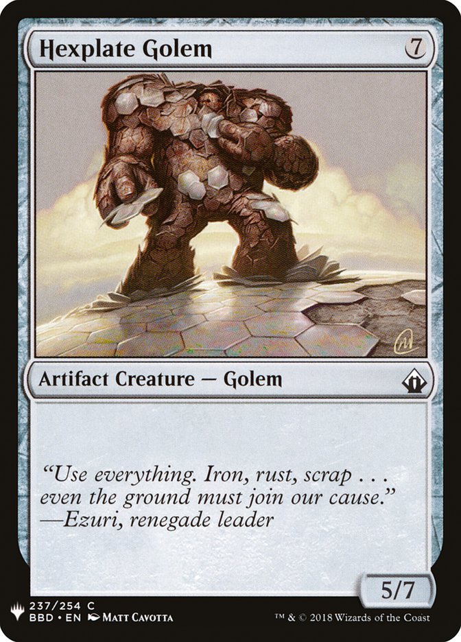 Hexplate Golem [Mystery Booster] | Lots Moore NSW