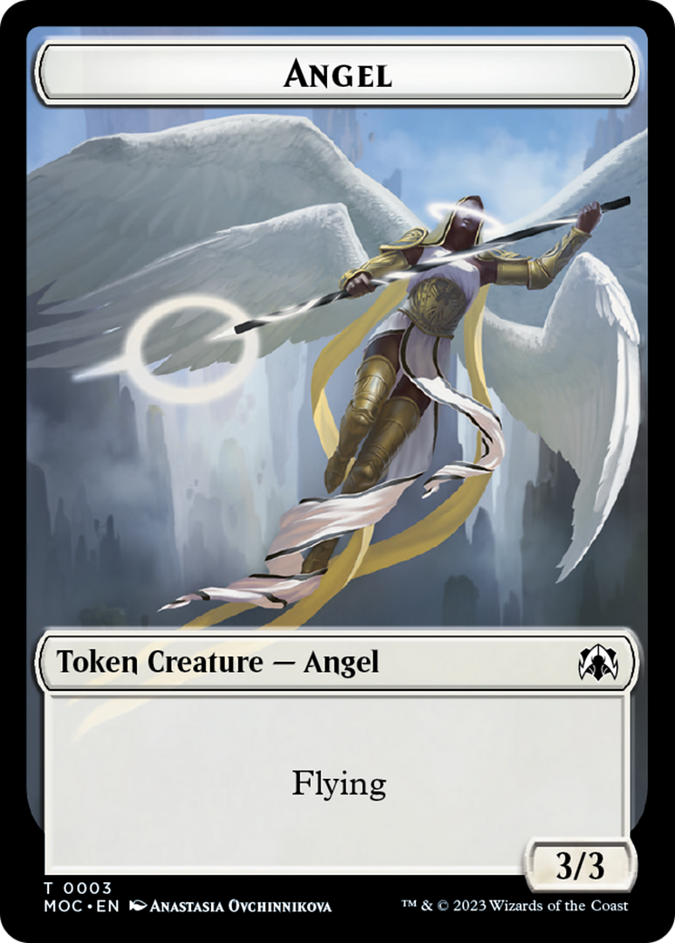 Angel (3) // Demon Double-Sided Token [March of the Machine Commander Tokens] | Lots Moore NSW