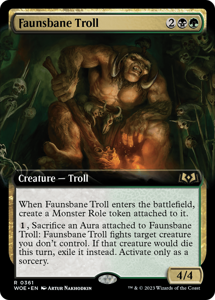 Faunsbane Troll (Extended Art) [Wilds of Eldraine] | Lots Moore NSW