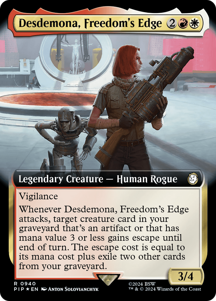 Desdemona, Freedom's Edge (Extended Art) (Surge Foil) [Fallout] | Lots Moore NSW