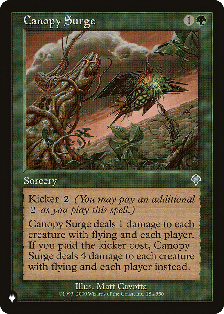 Canopy Surge [The List Reprints] | Lots Moore NSW