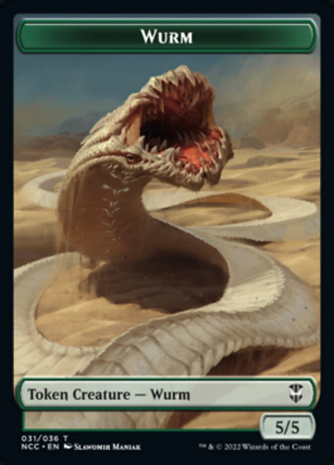 Elf Warrior // Wurm Double-Sided Token [Streets of New Capenna Commander Tokens] | Lots Moore NSW