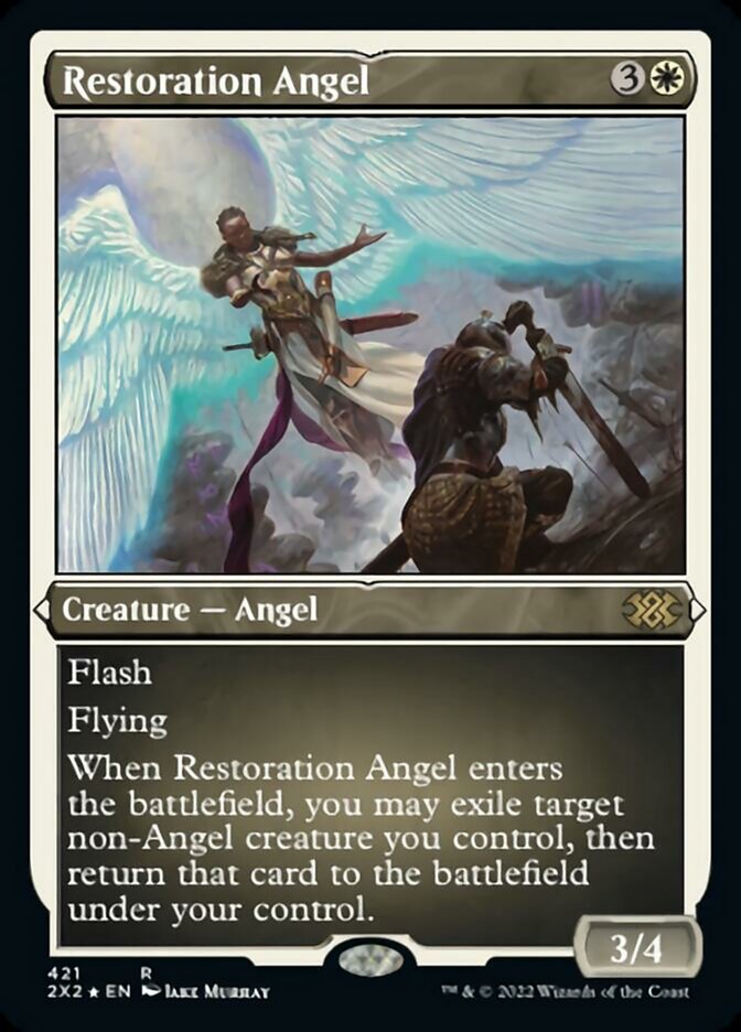 Restoration Angel (Foil Etched) [Double Masters 2022] | Lots Moore NSW