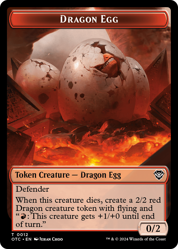 Dragon Egg // Dragon Double-Sided Token [Outlaws of Thunder Junction Commander Tokens] | Lots Moore NSW