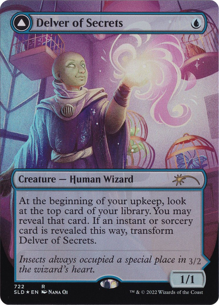 Delver of Secrets // Insectile Aberration (Borderless) [Secret Lair: From Cute to Brute] | Lots Moore NSW