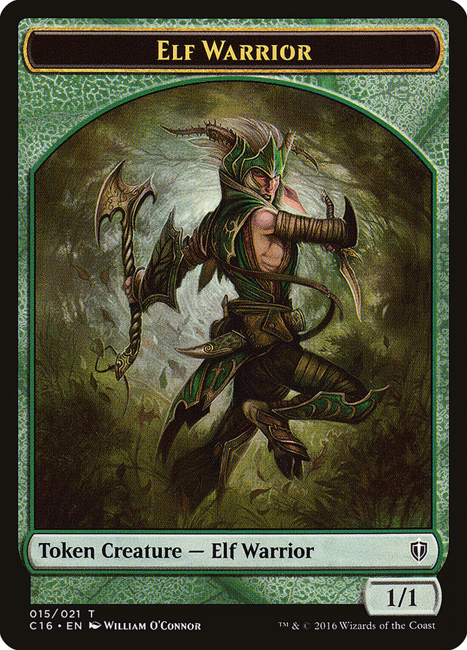 Elf Warrior // Zombie Double-Sided Token [Commander 2016 Tokens] | Lots Moore NSW