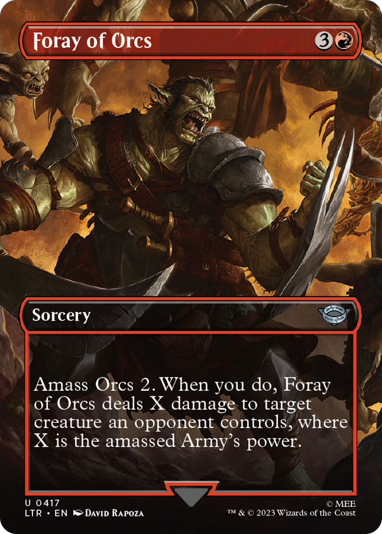 Foray of Orcs (Borderless Alternate Art) [The Lord of the Rings: Tales of Middle-Earth] | Lots Moore NSW