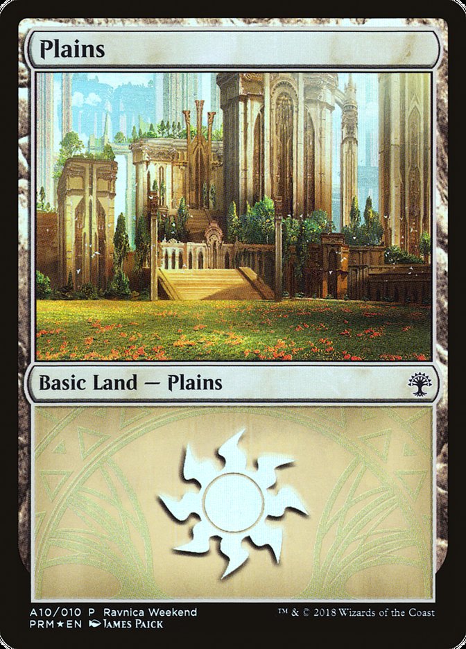 Plains (A10) [Ravnica Allegiance Ravnica Weekend] | Lots Moore NSW