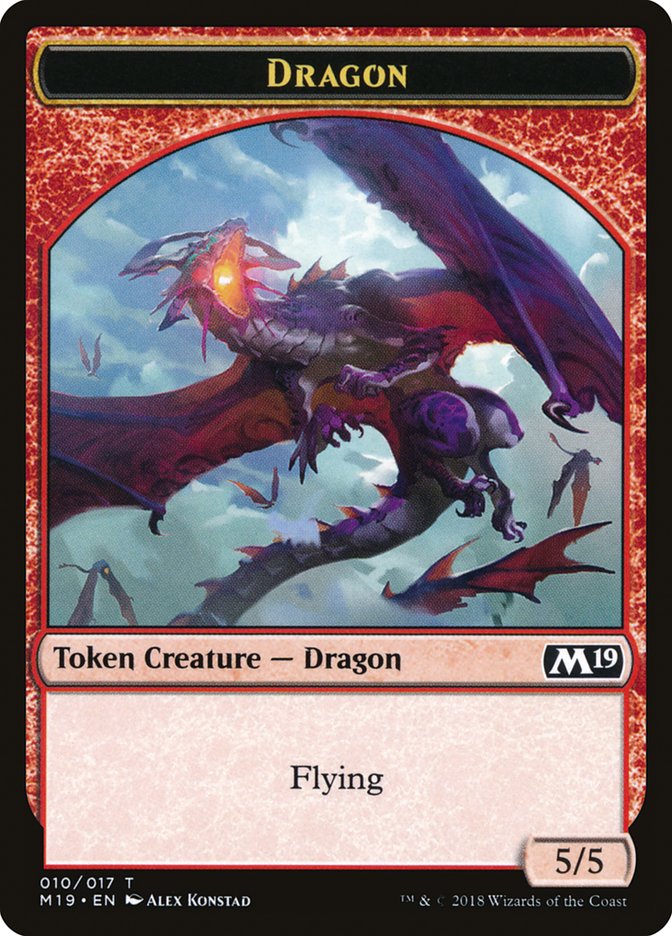 Dragon Token (010/017) [Core Set 2019 Tokens] | Lots Moore NSW